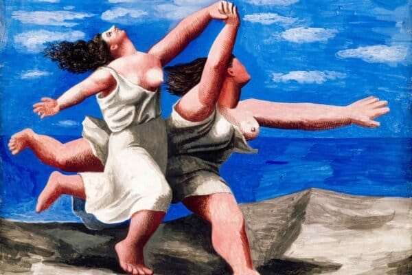 Dos mujeres corriendo en la playa - Pablo Picasso