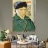 Cuadro Decorativo en Guatemala- VG0014_Vincent van Gogh_Autorretrato con la oreja vendada y caballete