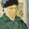 Autorretrato con la oreja vendada y caballete - Vincent van Gogh