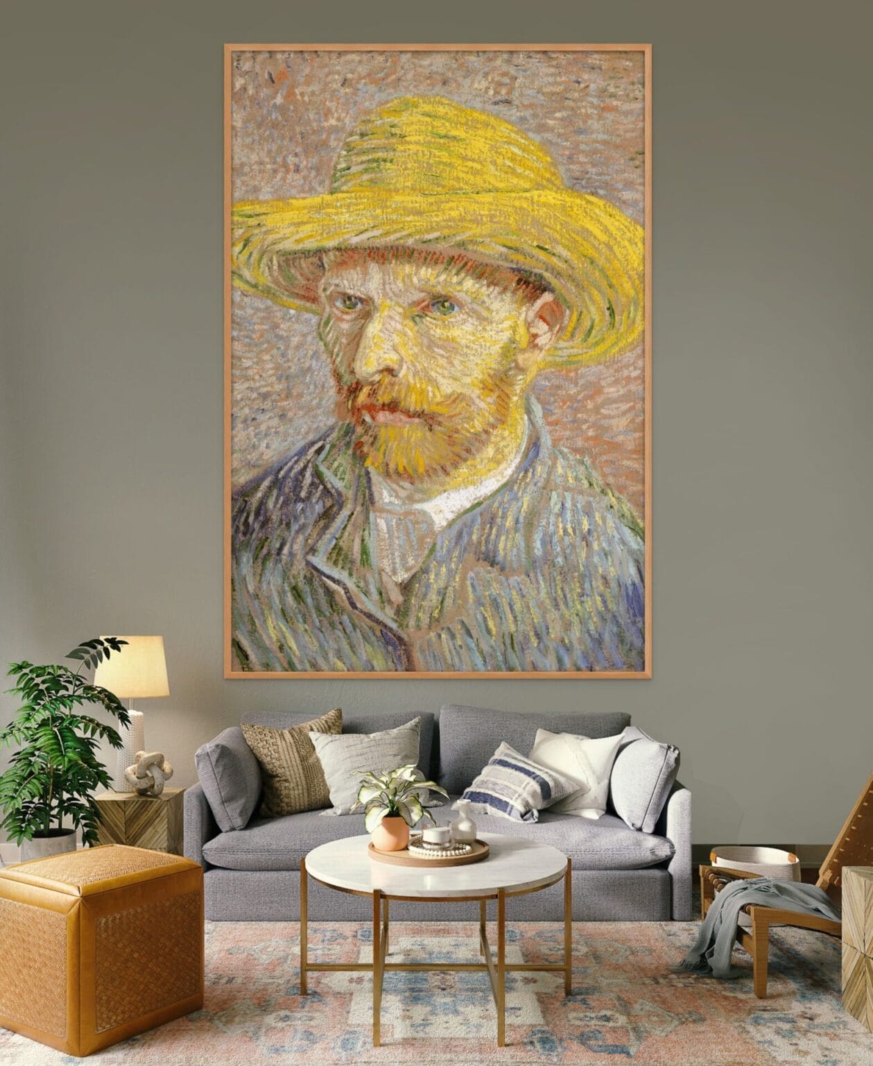 Cuadro Decorativo en Guatemala - VG0032_Vincent van Gogh_Autorretrato con sombrero de paja