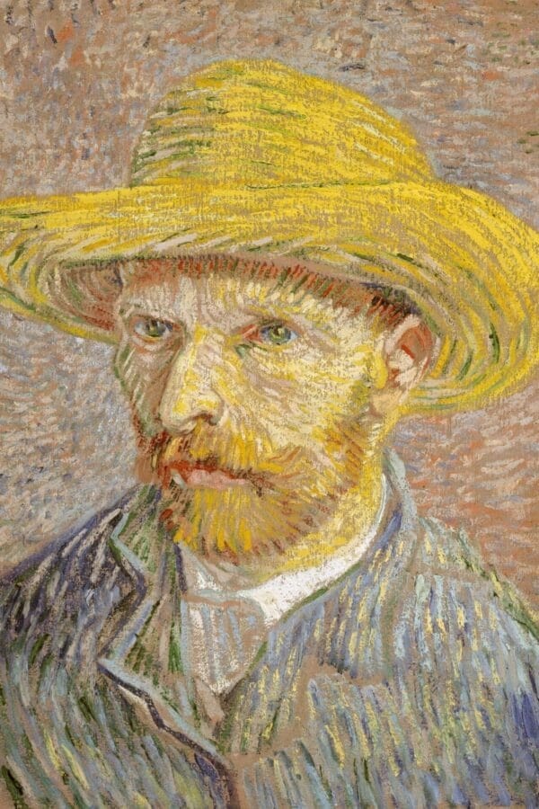 Autorretrato con sombrero de paja - Vincent van Gogh