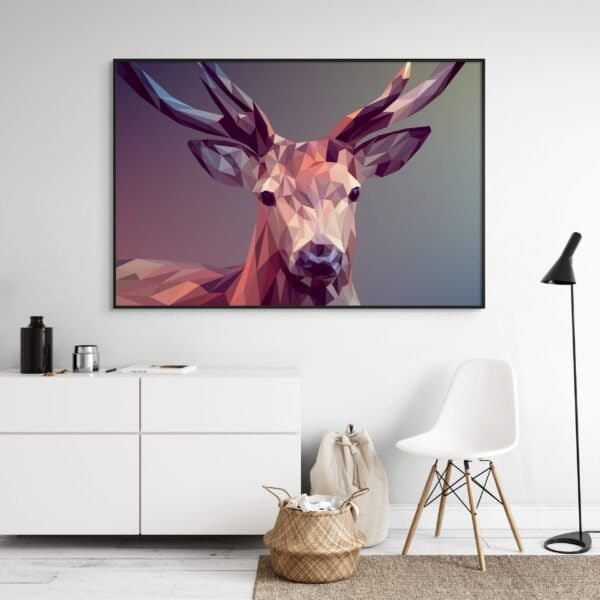 Ciervo, poligonos - Anonimo