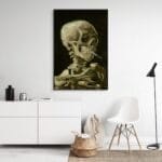 Craneo con cigarrillo encendido - Vincent van Gogh