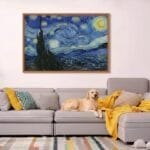 La noche estrellada - Vincent van Gogh, 48X32, Marco Madera